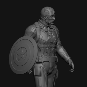 Captain America (3d sculpt)