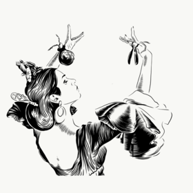 Контурные чб иллюстрации