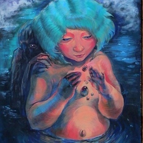 Диптих на тему блаженства и безумия. Сделано на заказ.