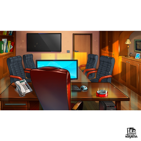 Фоны. Три ракурса одного кабинета.