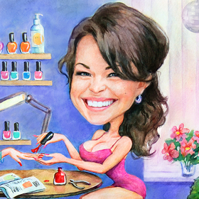 Шарж мастер по маникюру