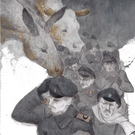 Ему заменяли овчинную шубу ослиные губы и ноздри вола 