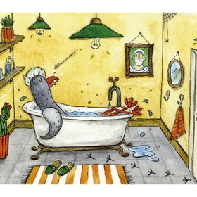 Друг Чайка в ванной!