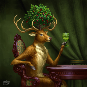 Вишнёвый олень