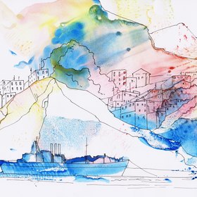 Пейзажи в монотипии