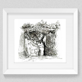 Скетч тушью