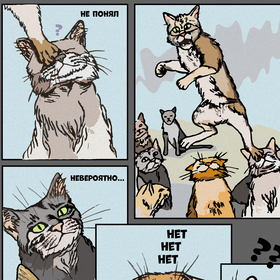 CAT COMICS - print for eco-bags
