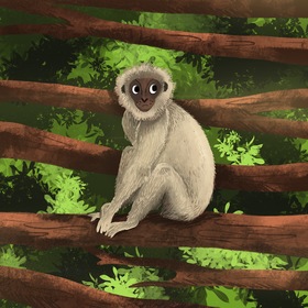 Обезьянка на дереве