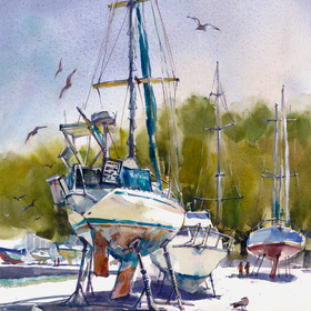 Ocean port-marina in Nazare, Portugal