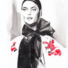 Стилизованный акварельный портрет