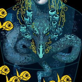 Bottle Lunar Sea dragon