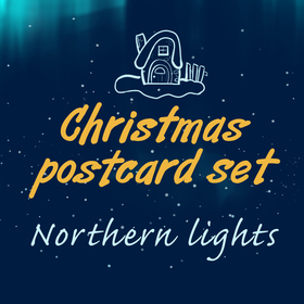 Christmas postcard "Northern lights"