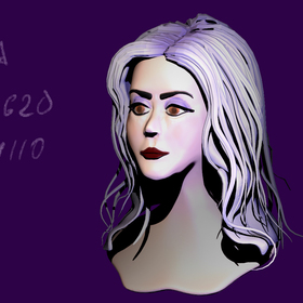 девушка с сиреневыми волосами