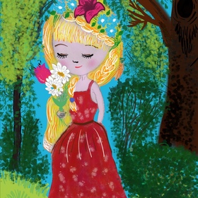 Девочка с цветами