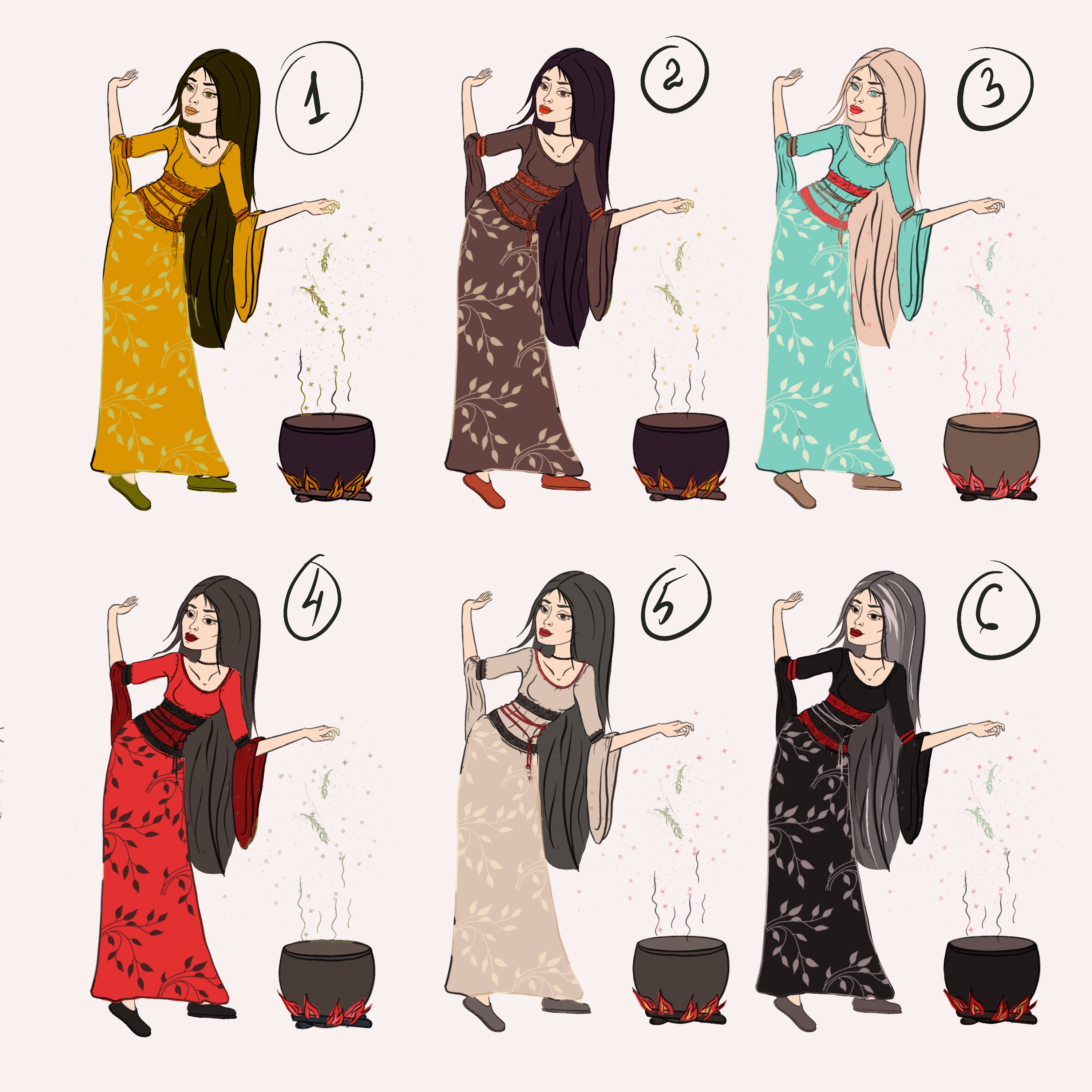 Разработка детского персонажа - ведьмочки