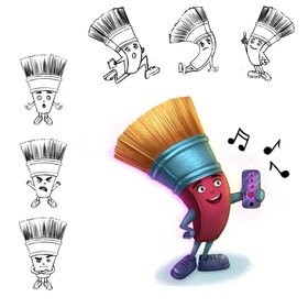 Концепт персонажа- Кисточка