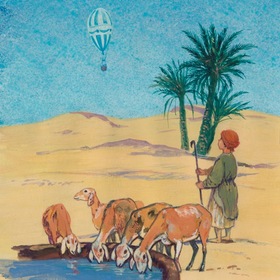 Некоторые иллюстрации к "Пяти неделям на воздушном шаре"