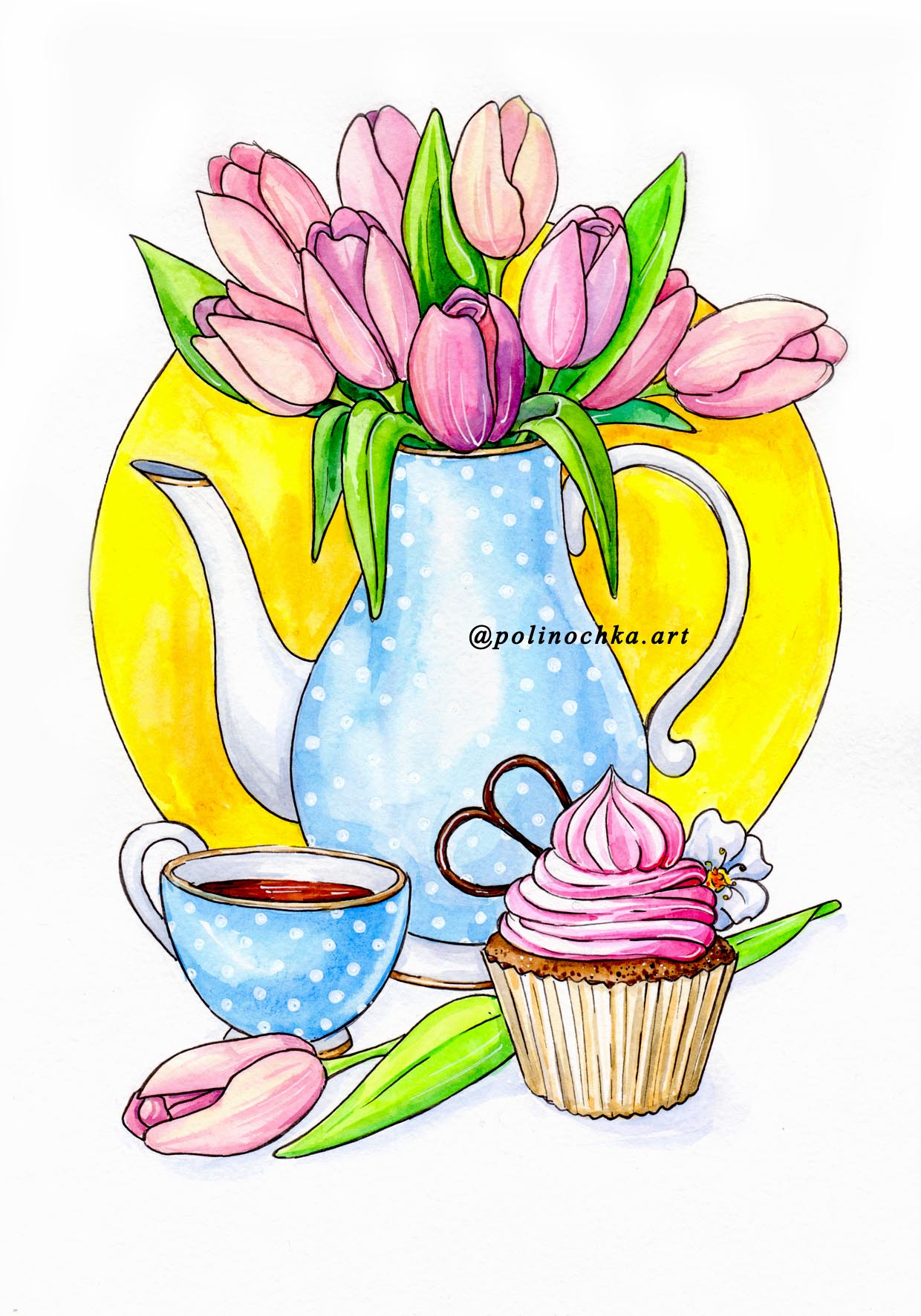 Букет в чайнике