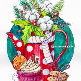 Букет в чайнике