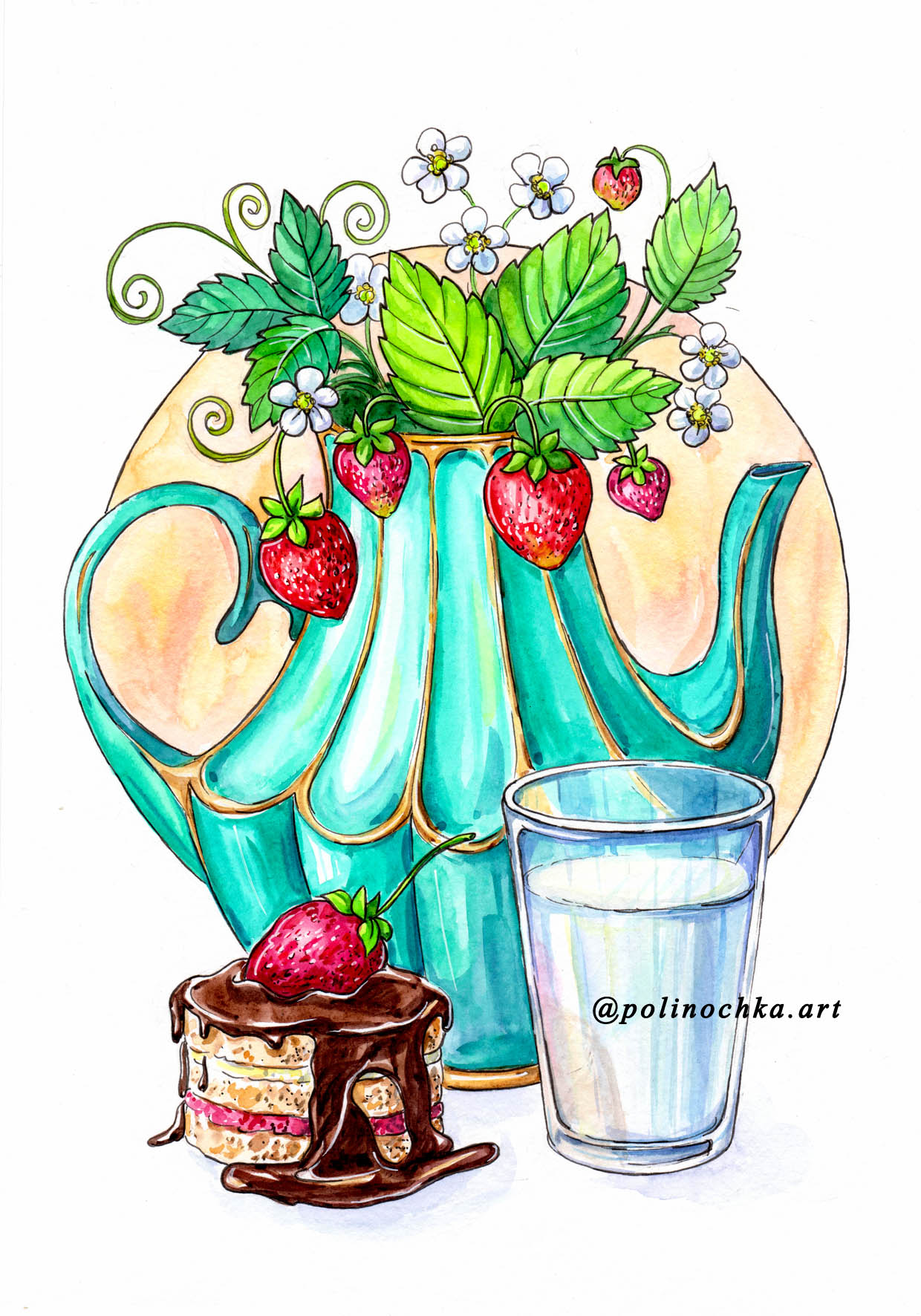 Букет в чайнике