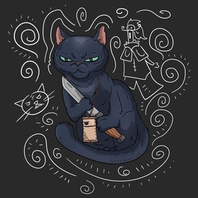 Котик принты