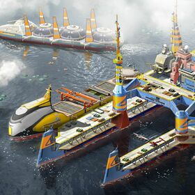 Автономная морская база - арт для ПК игры 