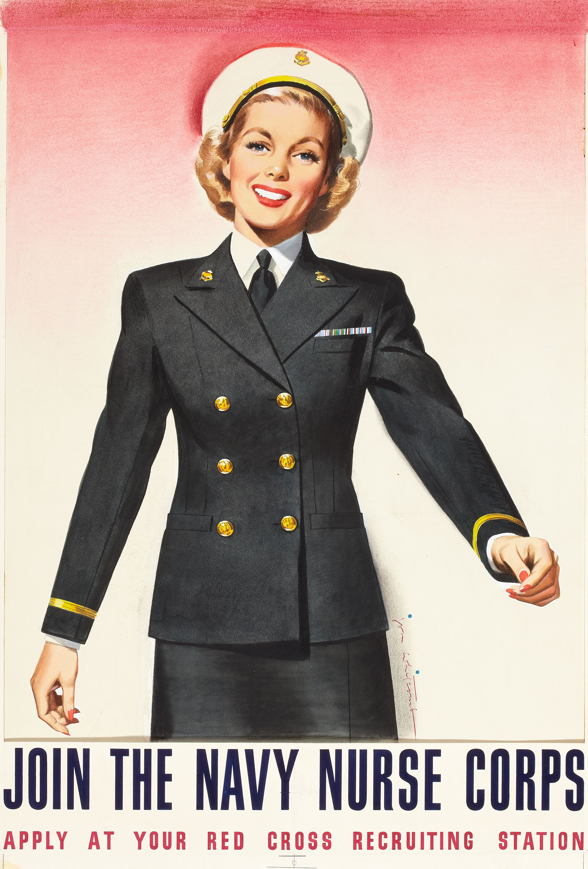 Join the navy nurse corps  poster illustration  1944