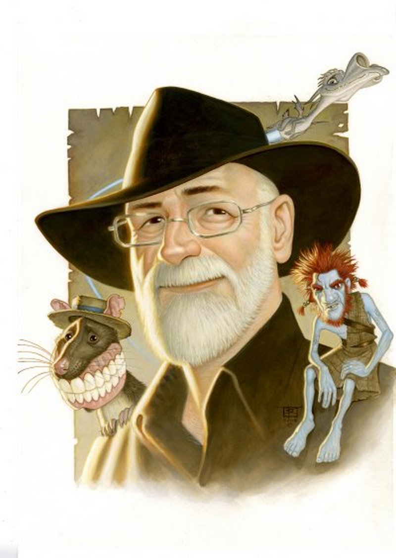 Final colour terry pratchett portrait