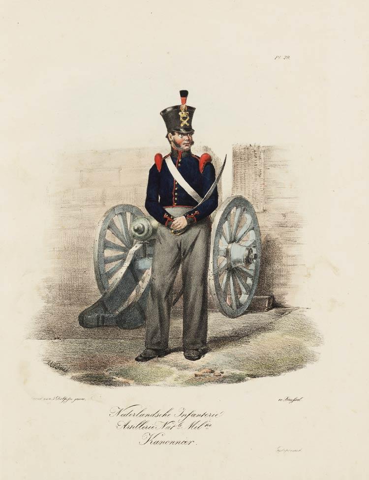 Kanonnier artillerie nat.le mil.tie  nederlandsche infanterie