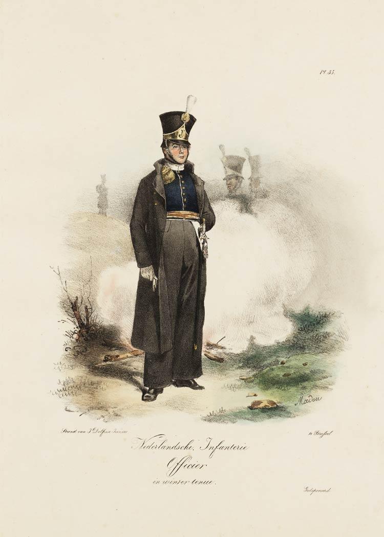 Officier in winter tenue  nederlandsche infanterie