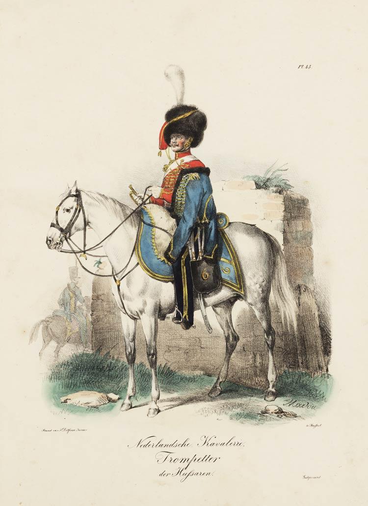Trompetter der hussaren  nederlandsche kavalerie