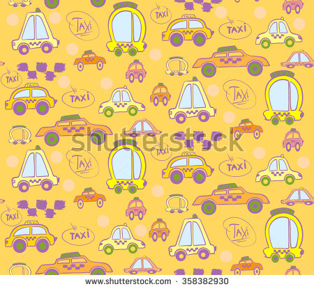 Stock vector pastel color seamless pattern with taxi cars for kids or business fit for boys and girls 358382930