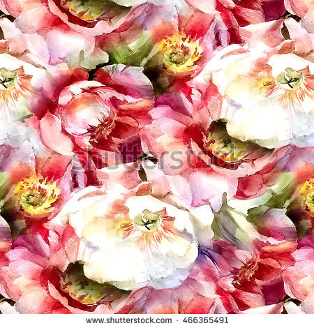 Stock photo beautiful abstract bright colorful pattern bouquet of red pink and white flowers watercolor 466365491