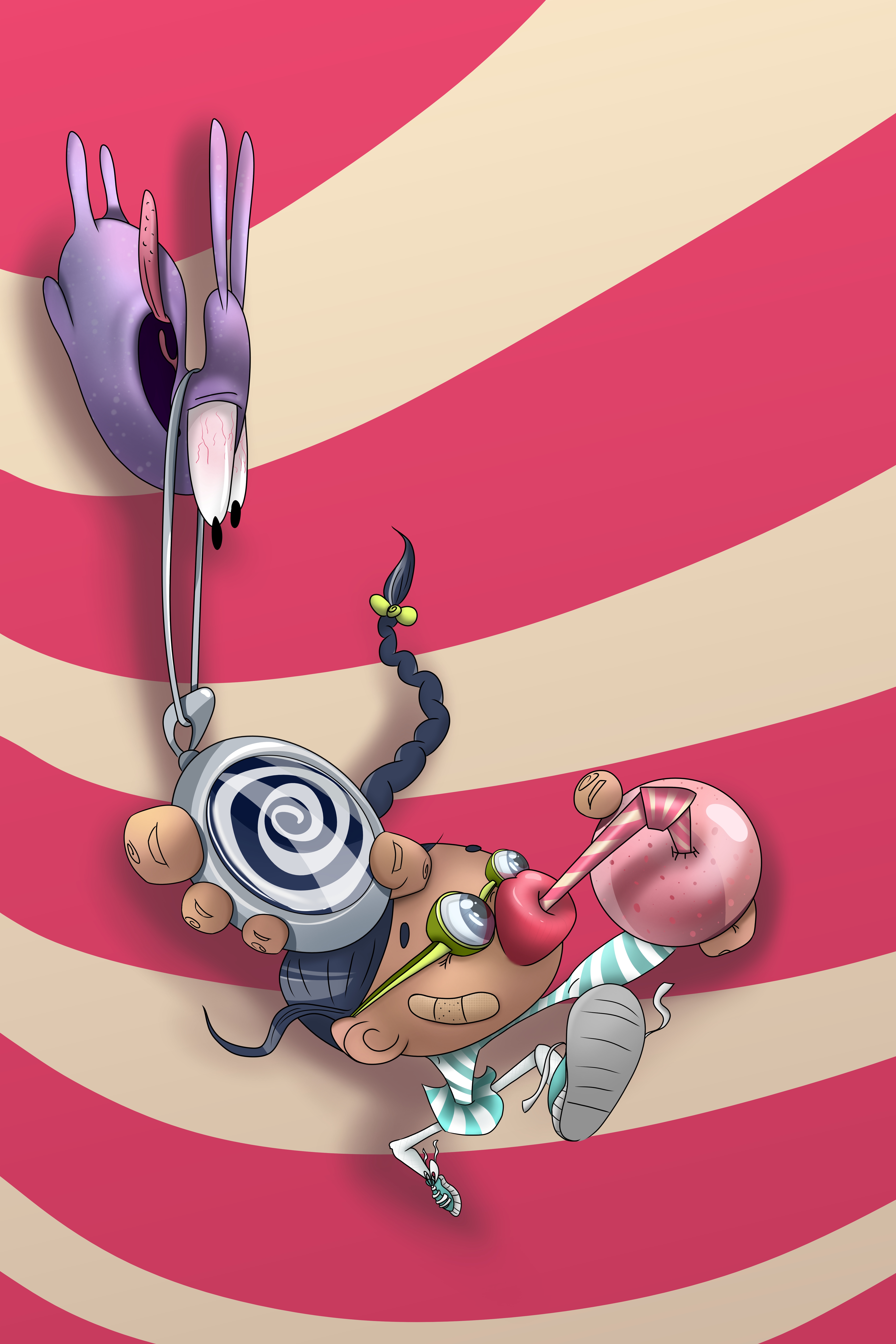 Illustration to the fairy tale alice in wonderland  day  raster graphics