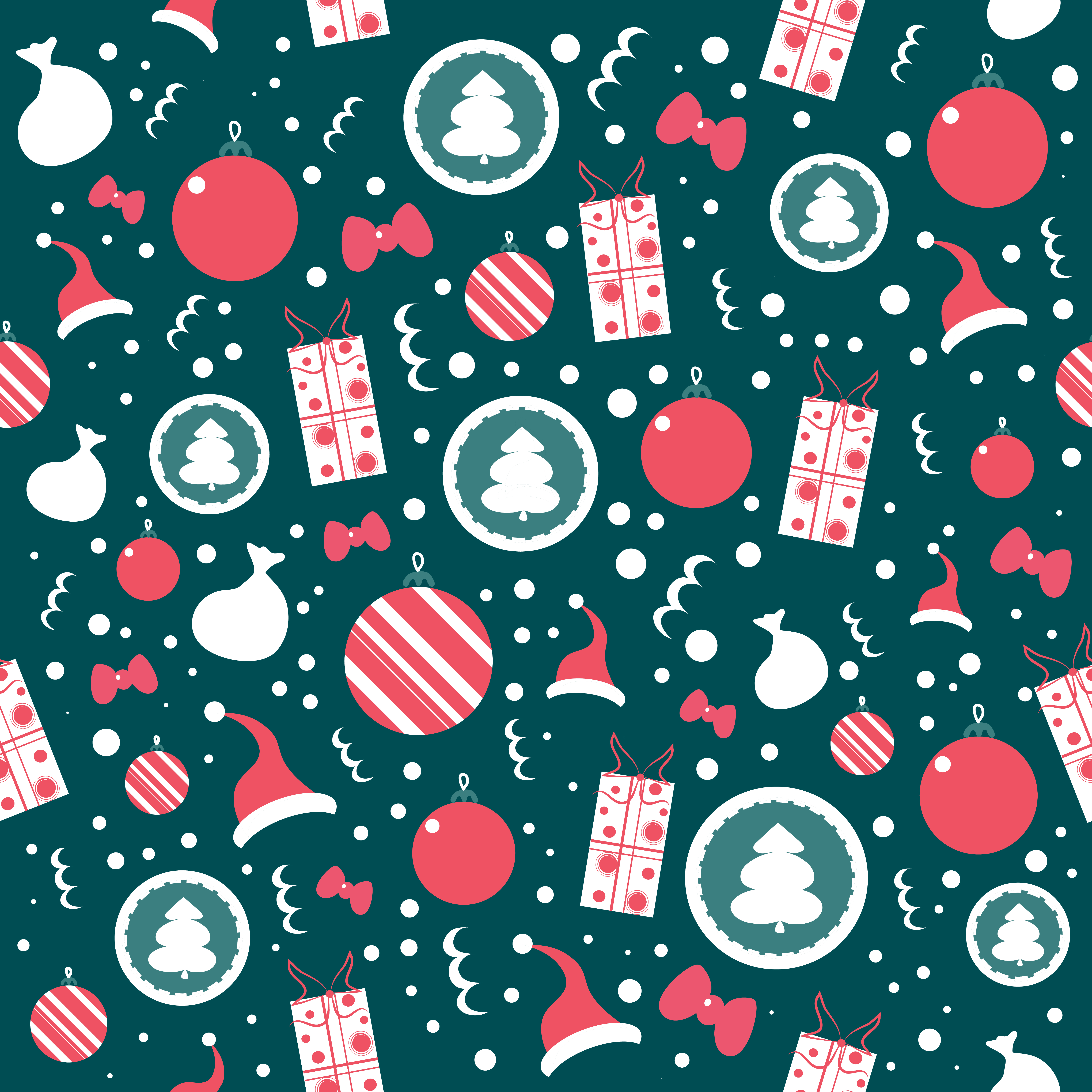 Seamless pattern with christmas elements for winter holidays design   %d0%ba%d0%be%d0%bf%d0%b8%d1%8f