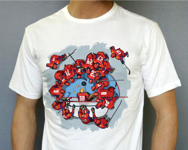 Hockey fishing t shirt