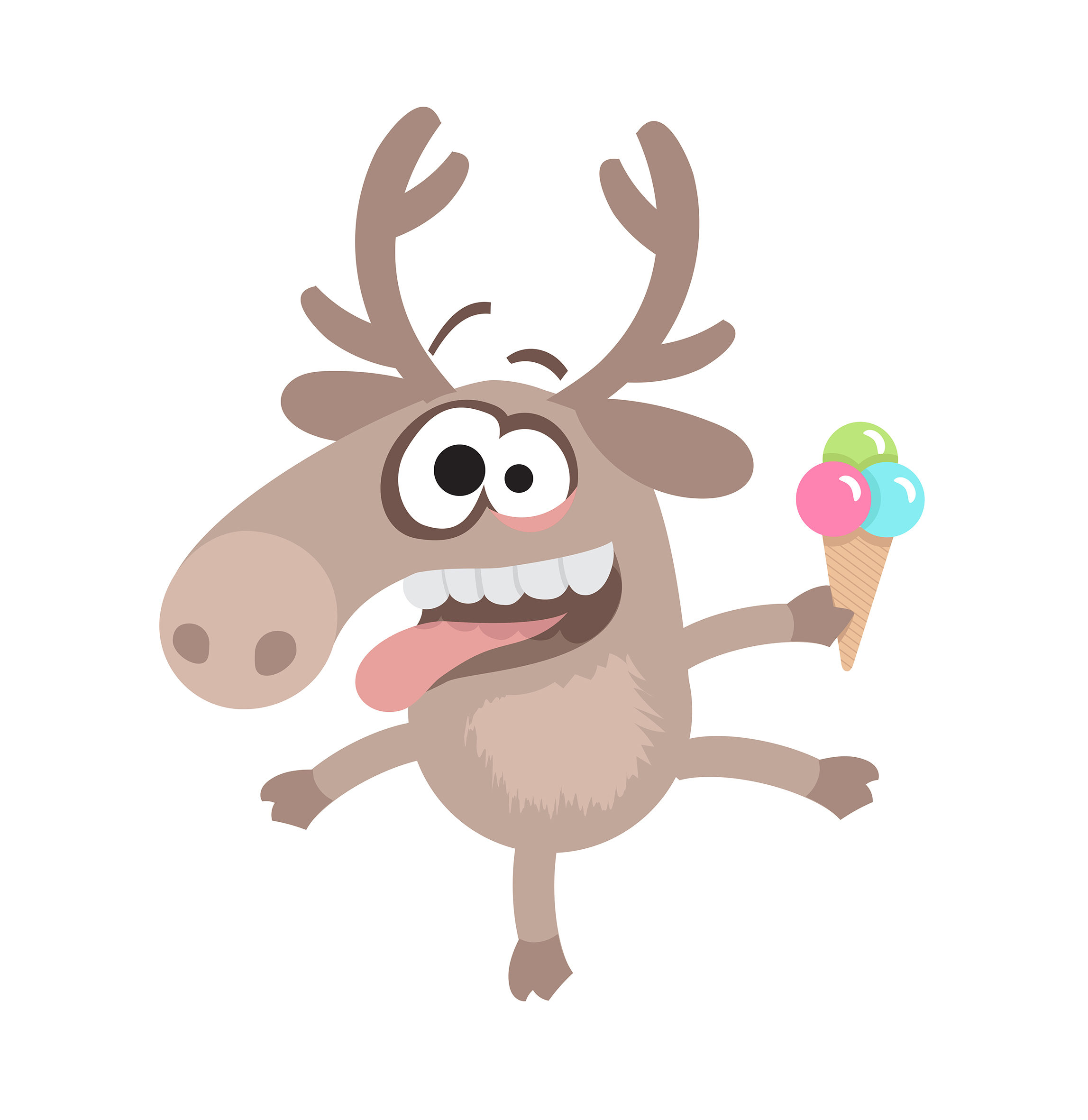 Deer and ice cream