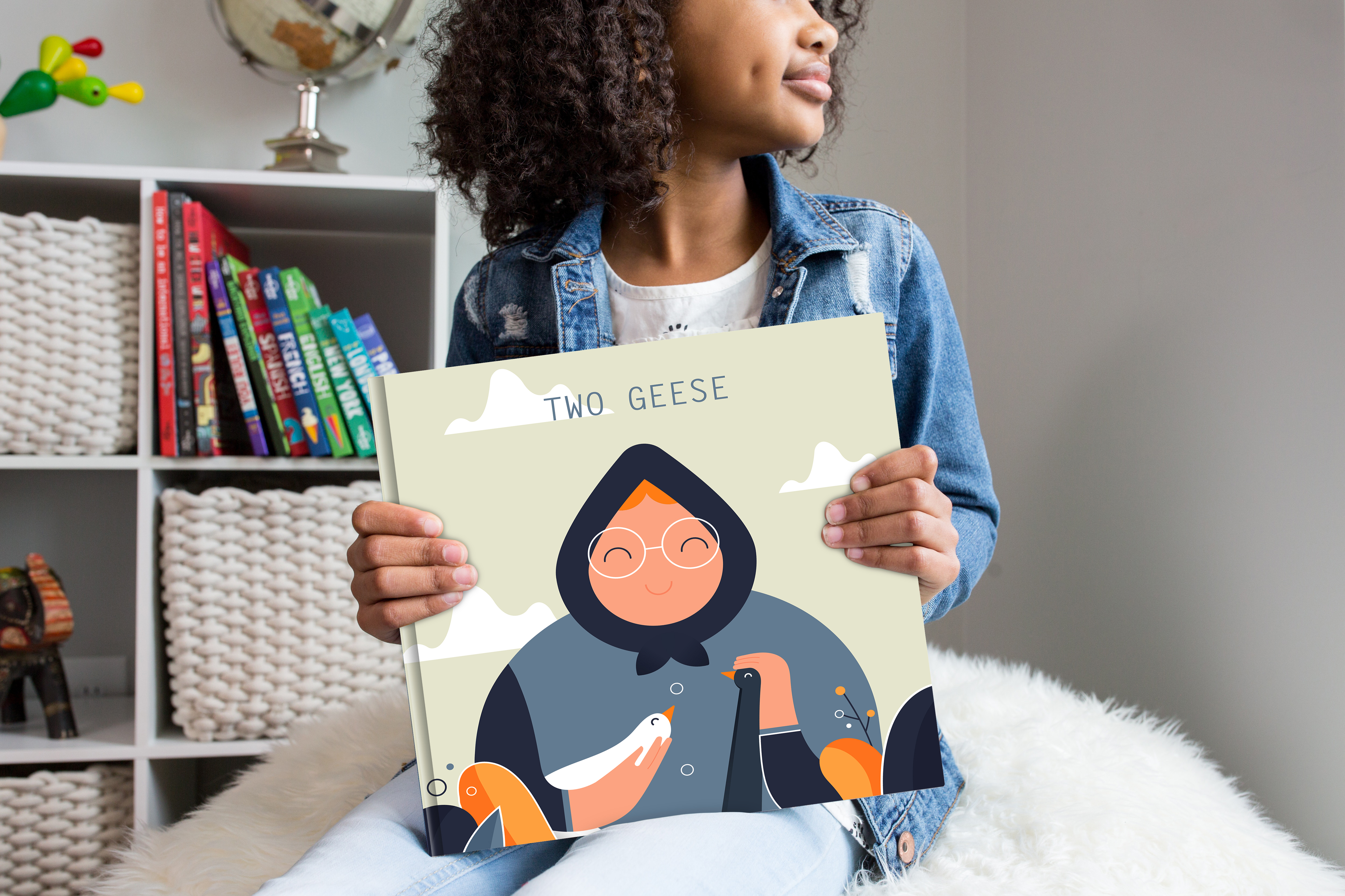 Free children book cover mockup