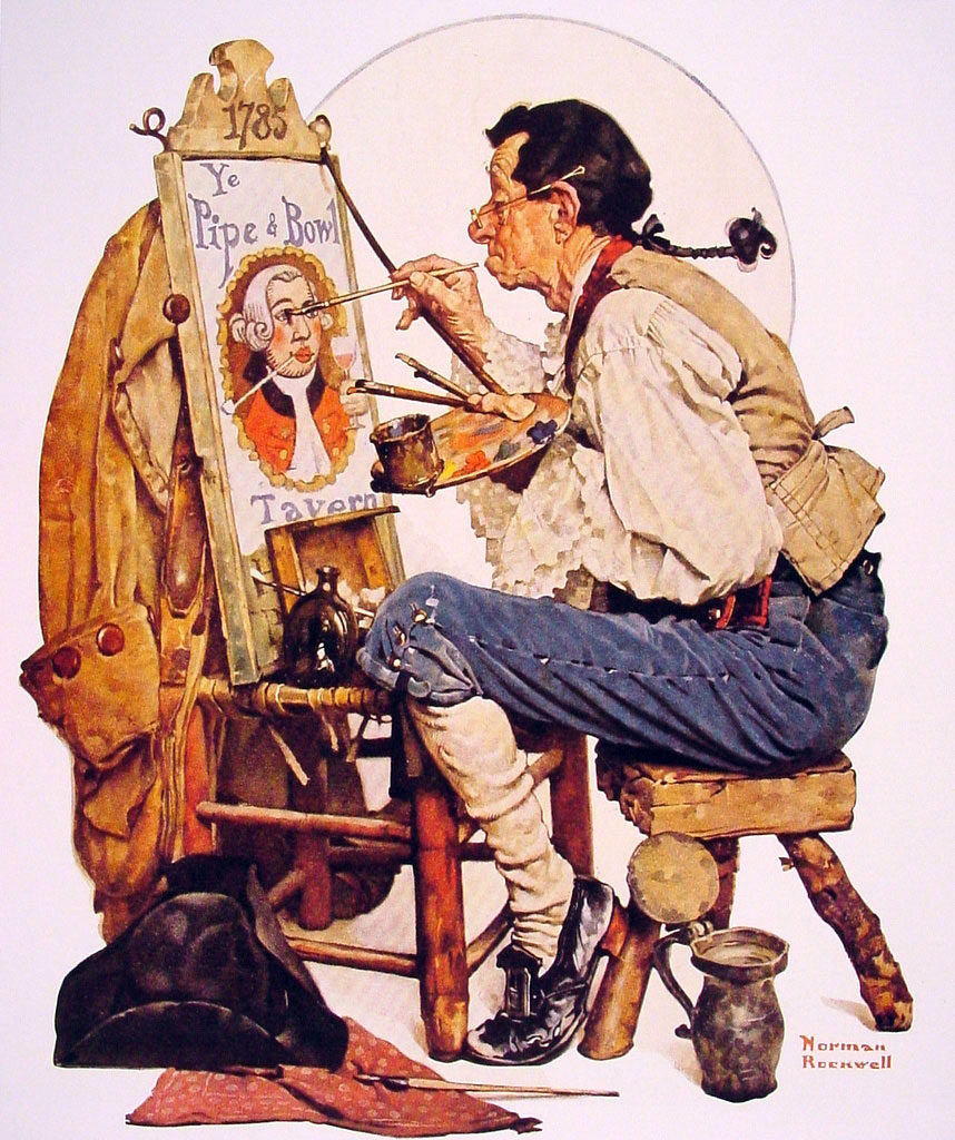 Rockwell signpainter painting big