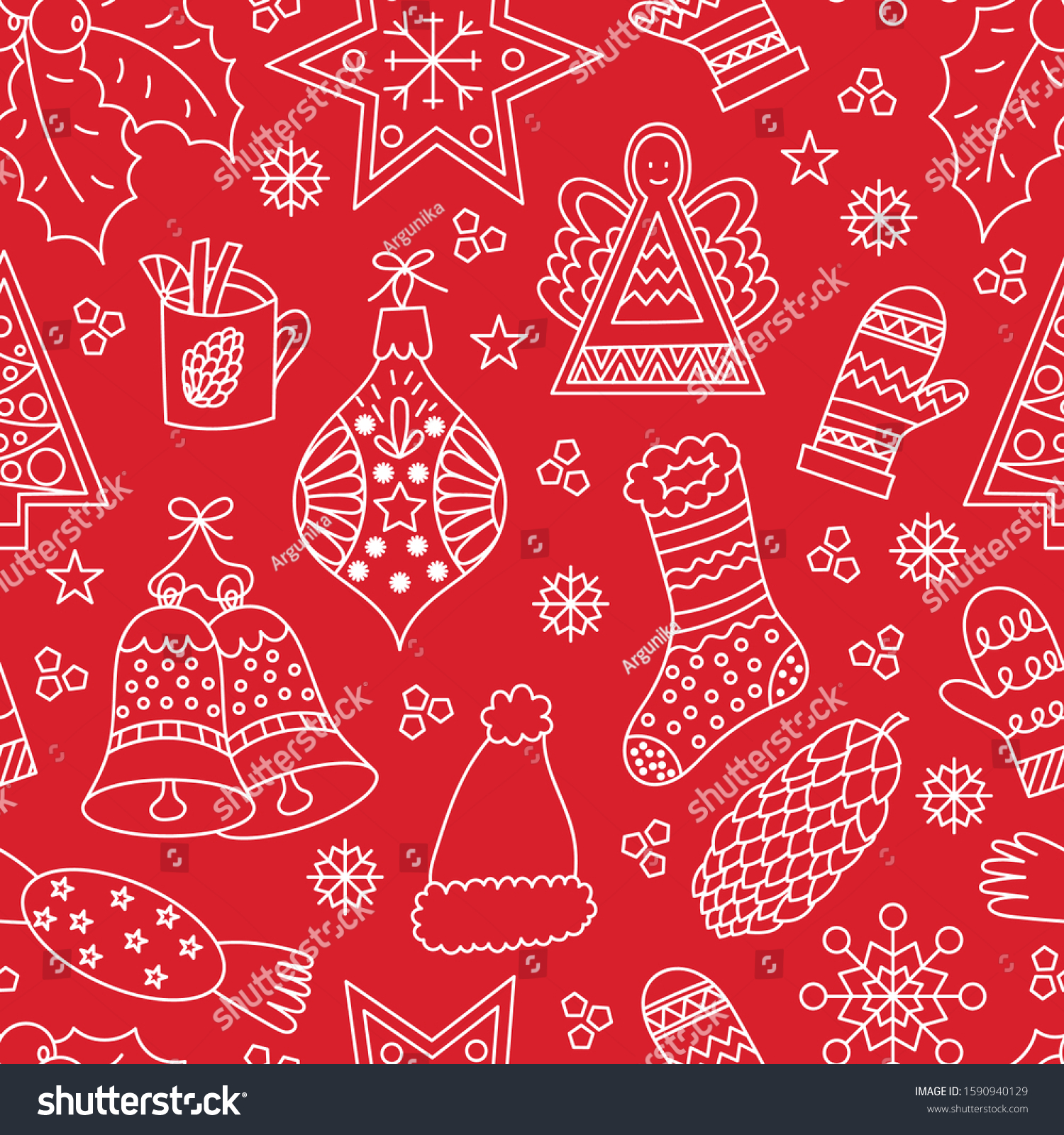 Stock vector christmas background seamless tiling great choice for wrapping paper pattern 1590940129
