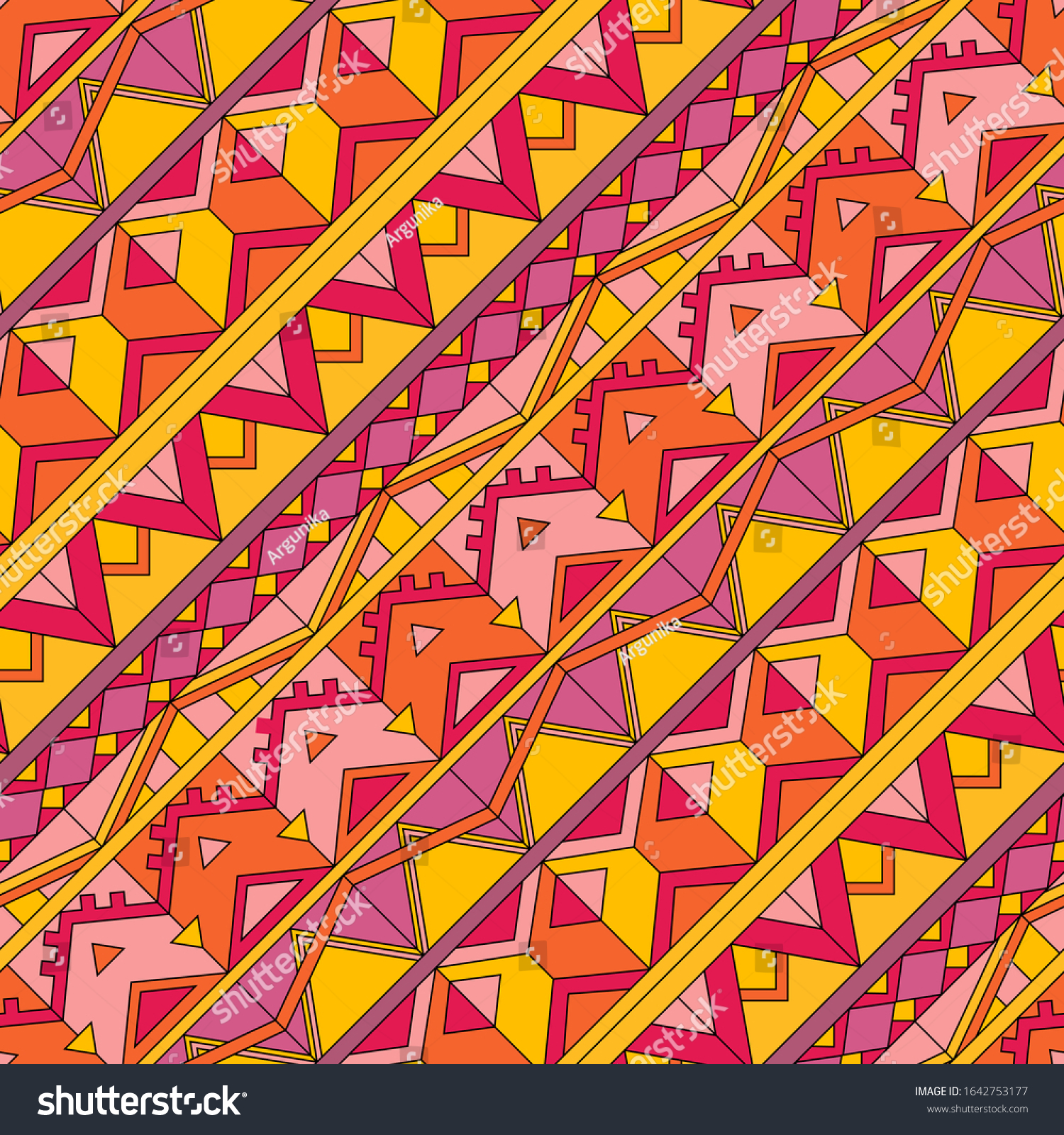 Stock vector abstract hand drawn ethno pattern tribal background pattern can be used for wallpaper web page 1642753177