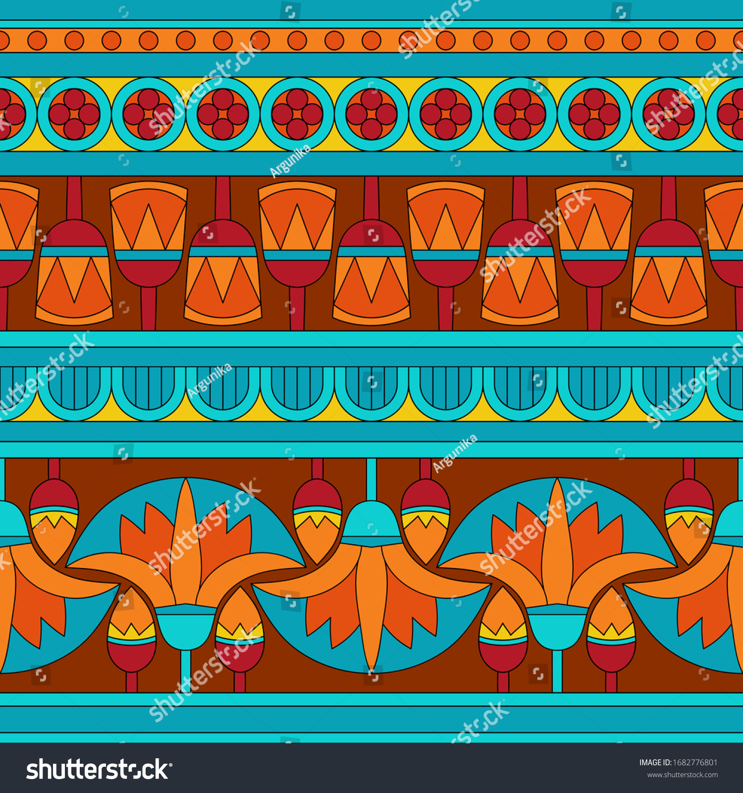 Stock vector abstract hand drawn ethno pattern tribal background pattern can be used for wallpaper web page 1682776801