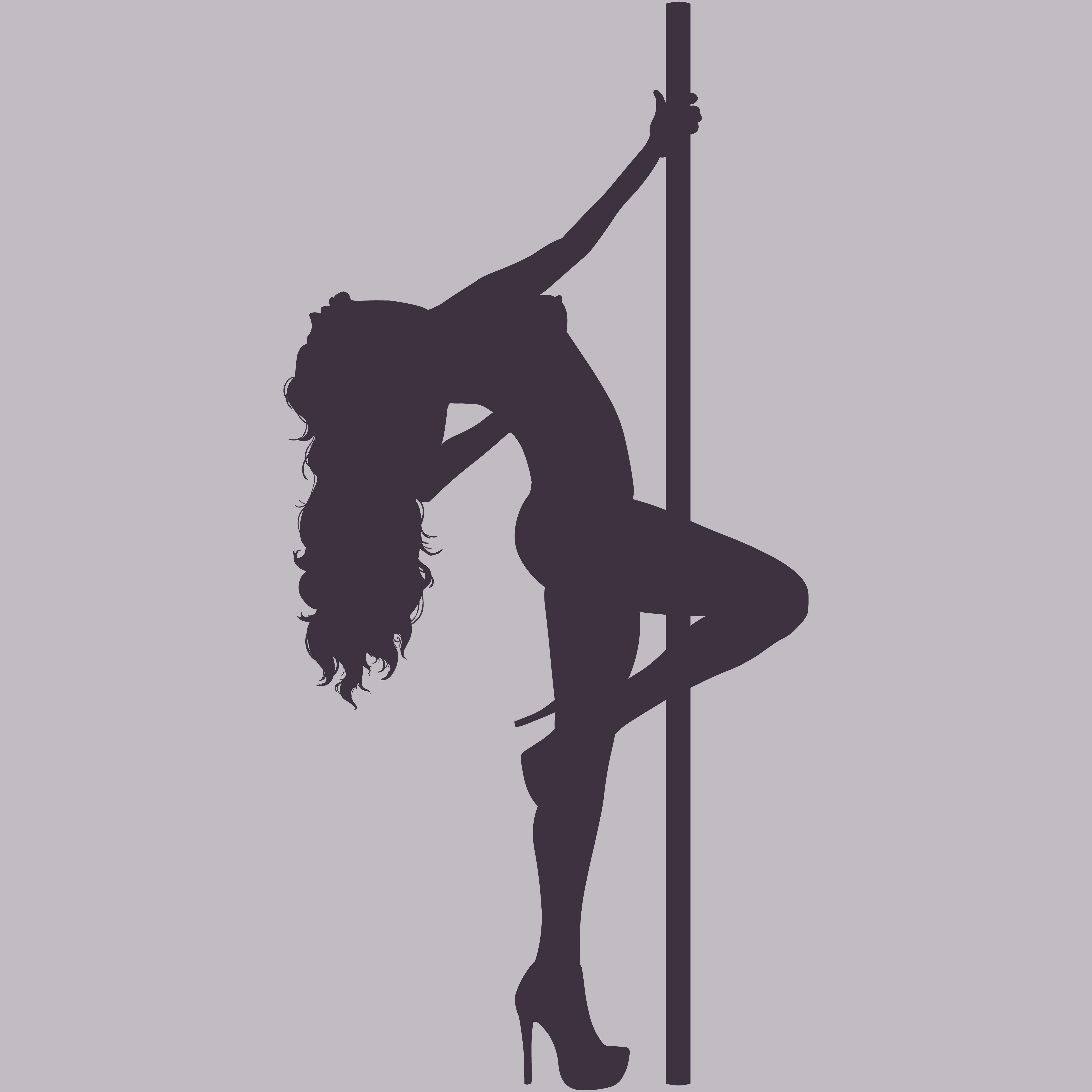 Silhouette of a stripper