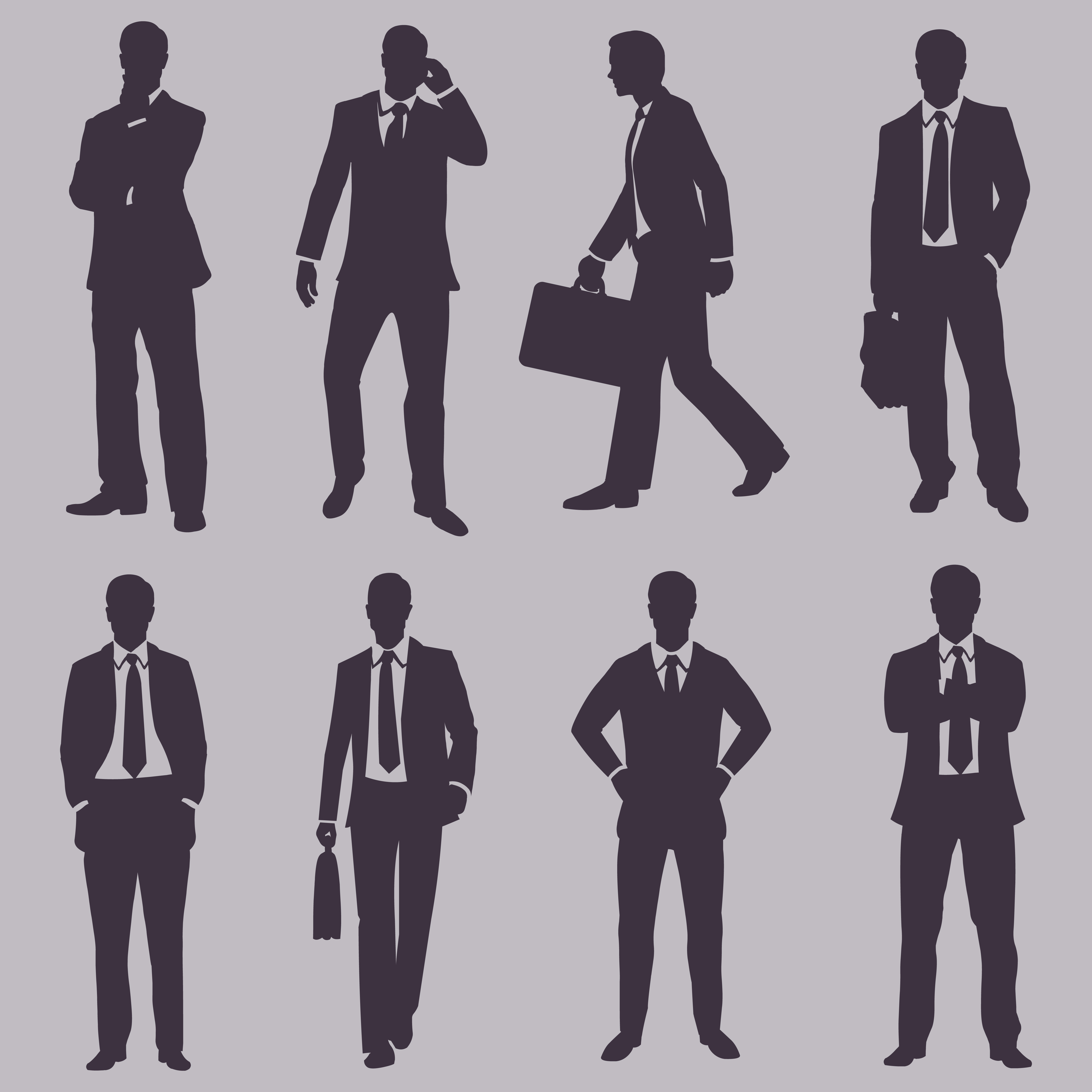 Silhouettes of business people