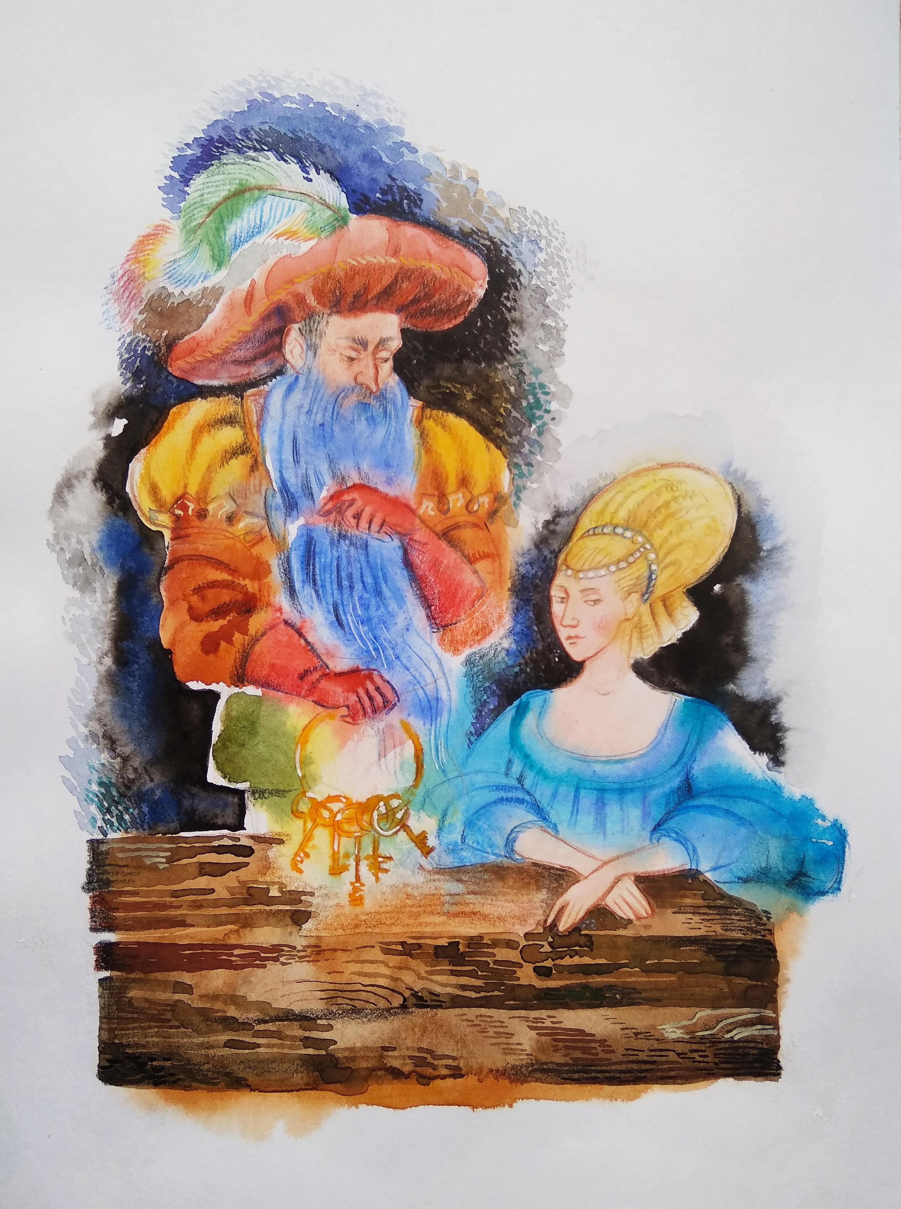 Синяя борода иллюстрации Бычкова