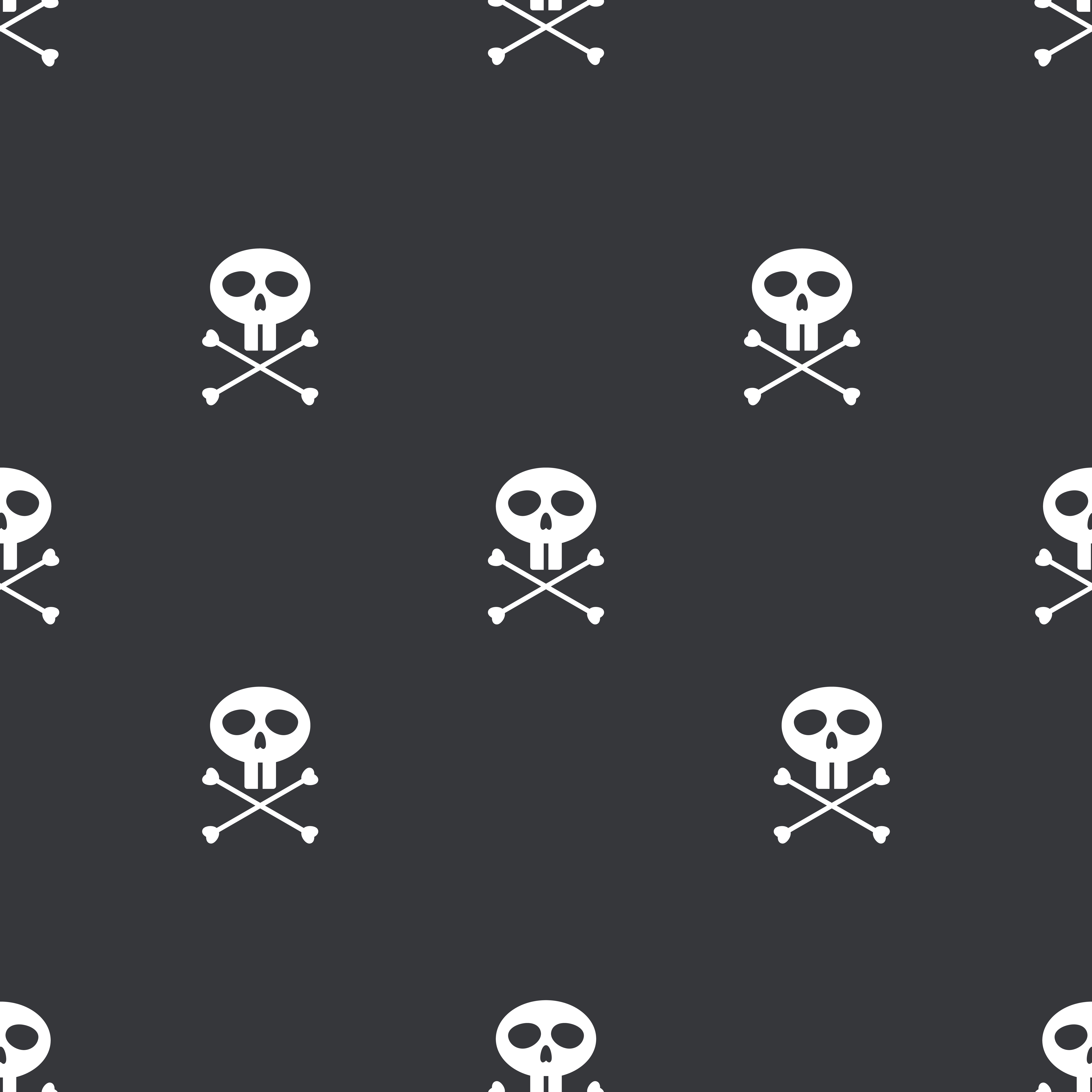 2020 skull  bw icon pattern