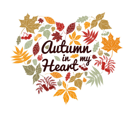Autumn heart text