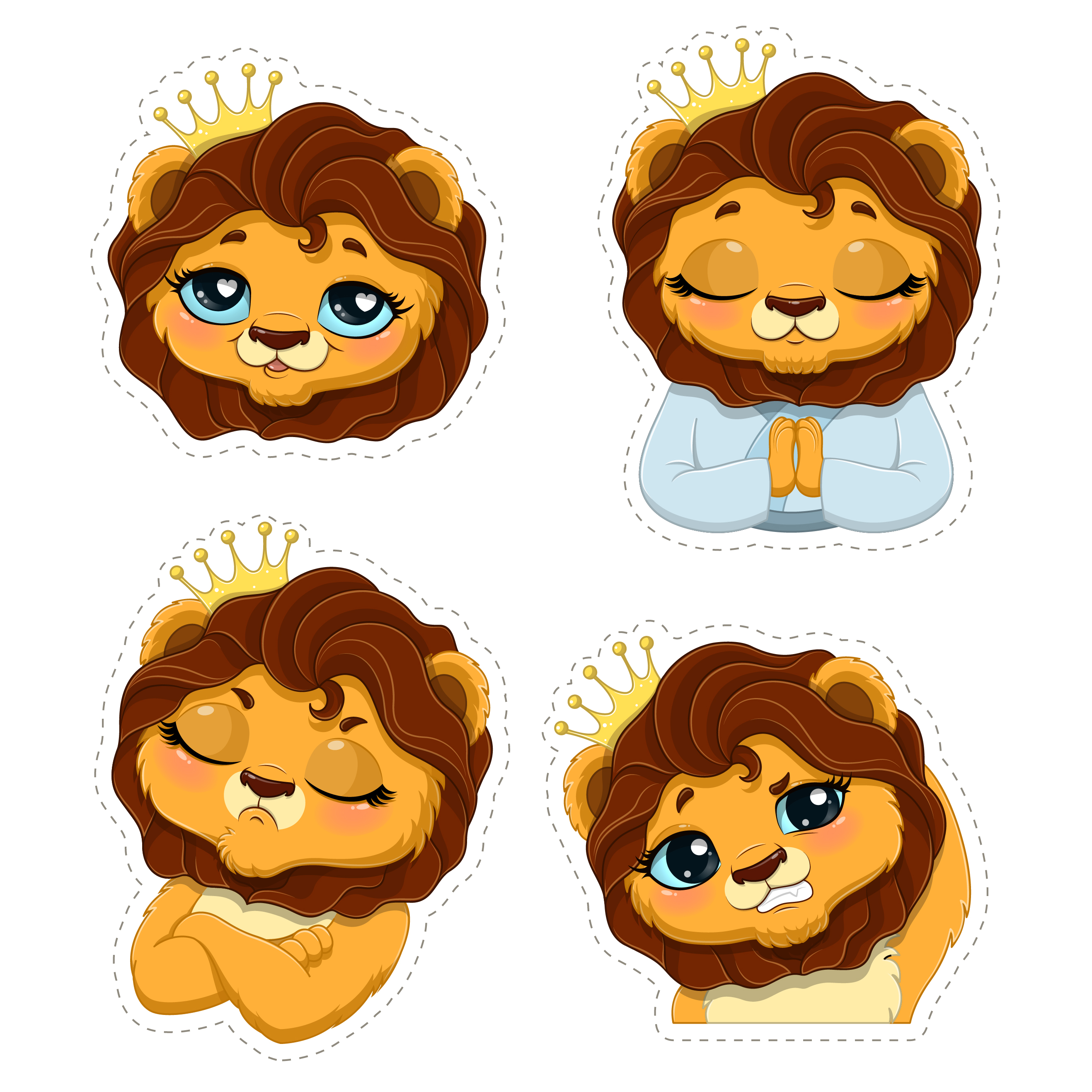 Sticker set lion