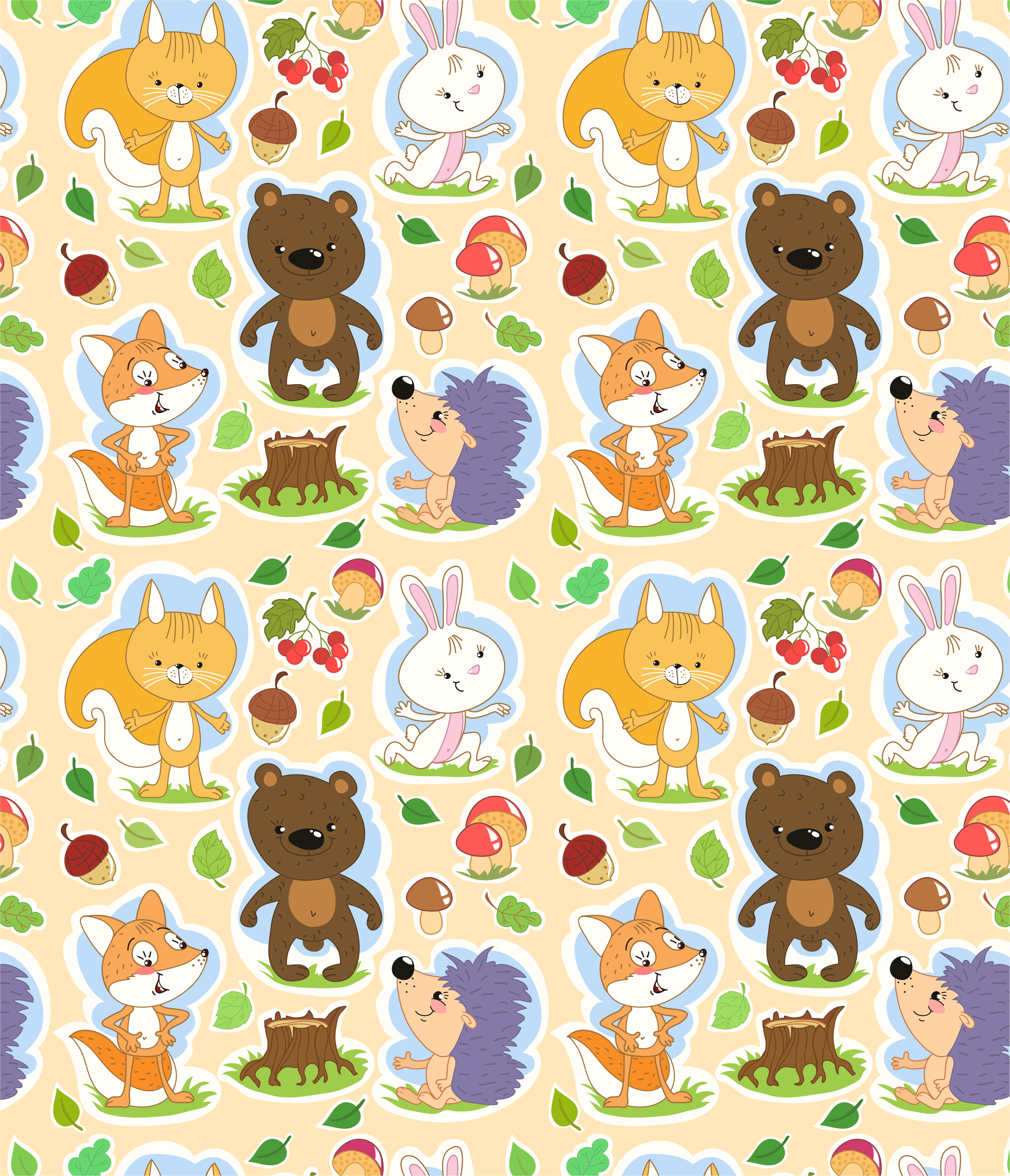 Animal forest pattern