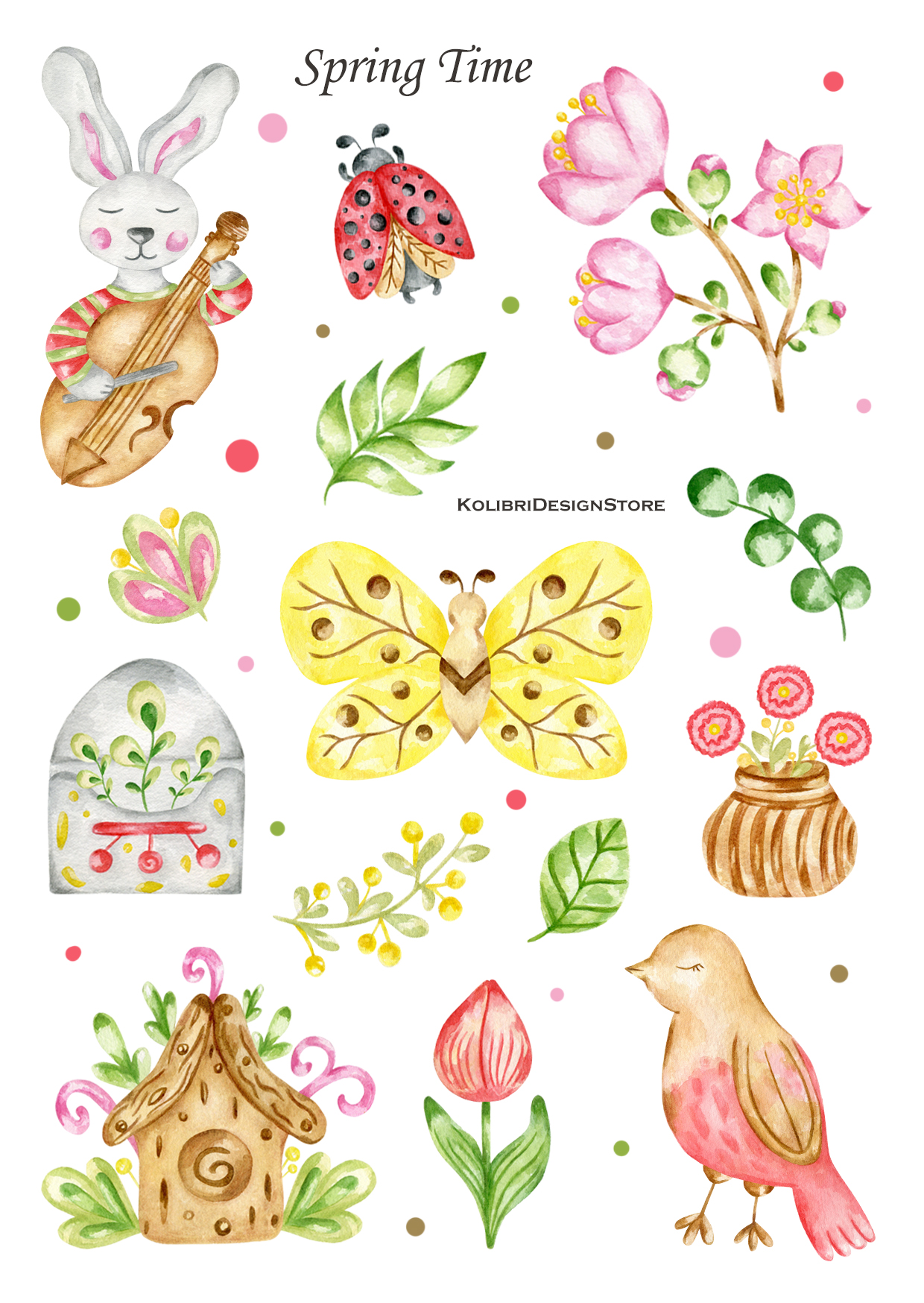 Spring stickers jpeg